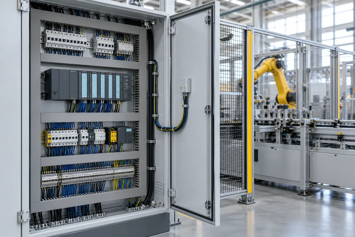 Industrial automation equipment and electrical control cabinet.