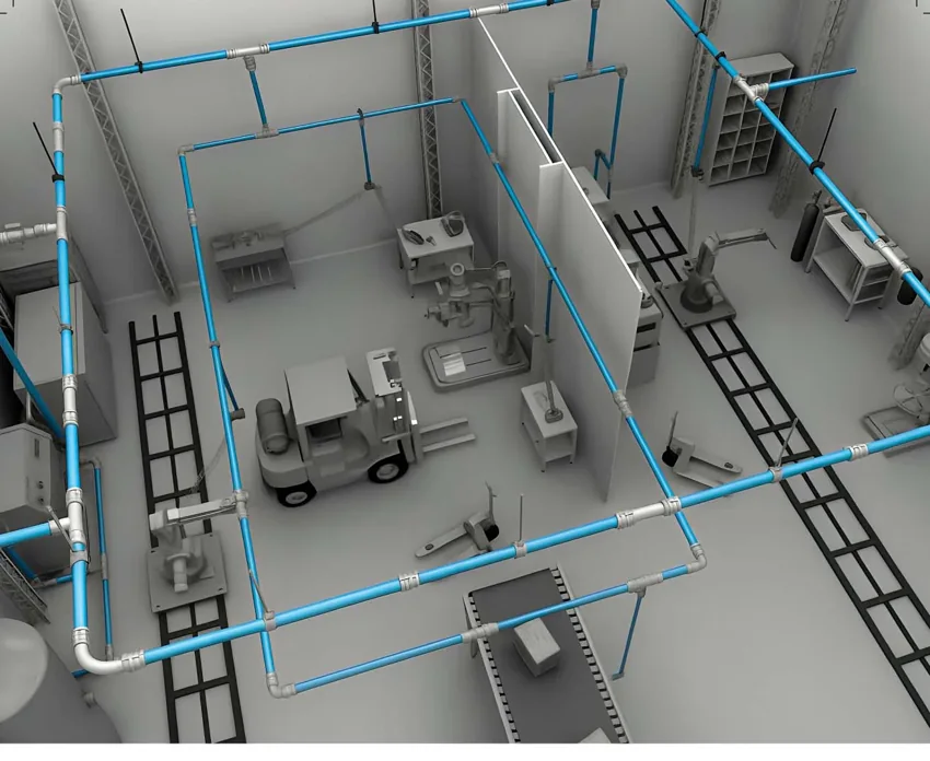 Aluminium air piping